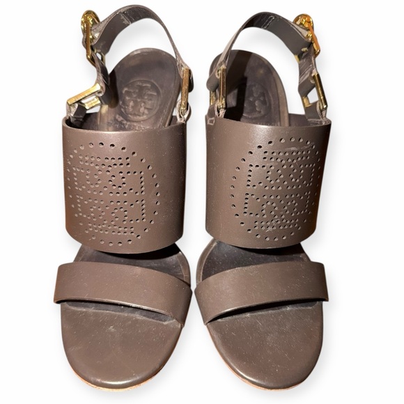 Tory Burch Black and Gold Women's Heels - Picture 3 of 5